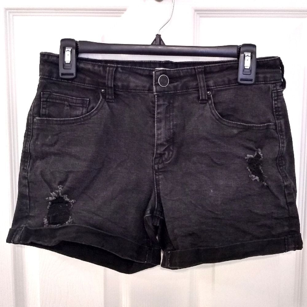 2-pack Charlotte Russe Refuge Black Jean Shorts Size 6